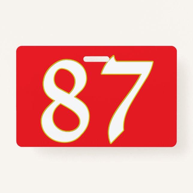 funny gift for all fans player have number 87 badge (Front)