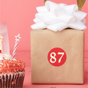 funny gift for all fans player have number 87 classic round sticker