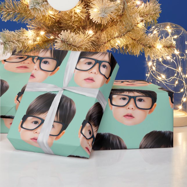 Funny Gift for Boyfriend Custom Face Gift for Girl Wrapping Paper (Holidays)