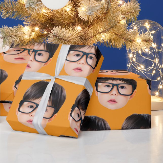 Funny Gift for Boyfriend Custom Face Gift for Girl Wrapping Paper (Holidays)