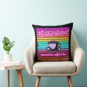 Funny Gift For Coffee Moms   Unique Mother's Day Throw Pillow
