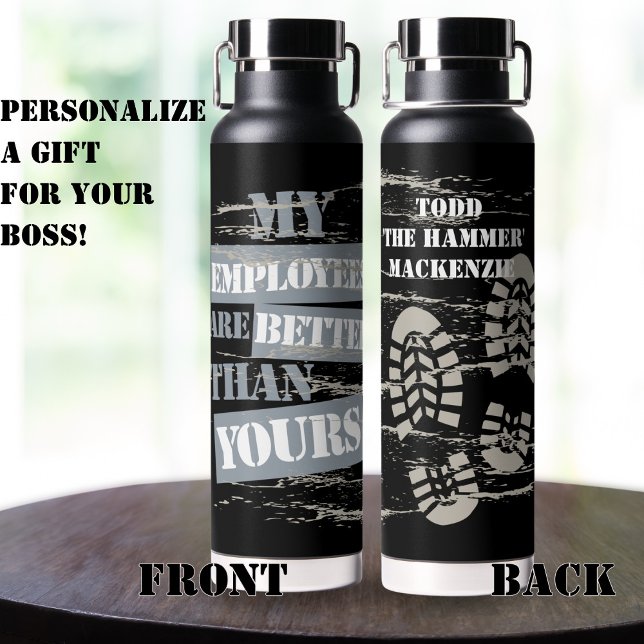 Funny Gift for Construction Boss Water Bottle (Creator Uploaded)