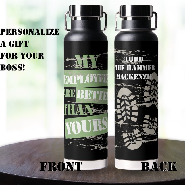 Funny Gift for Construction Boss Water Bottle (Creator Uploaded)