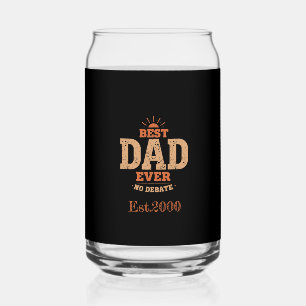 Funny Gift for Dad Can Glass