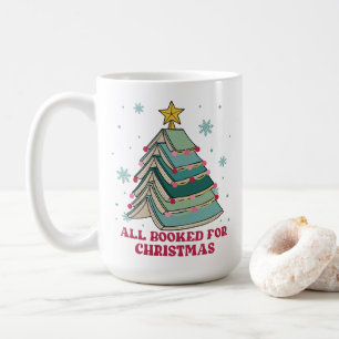 Funny Gift for Librarian, All Booked For Christmas Coffee Mug
