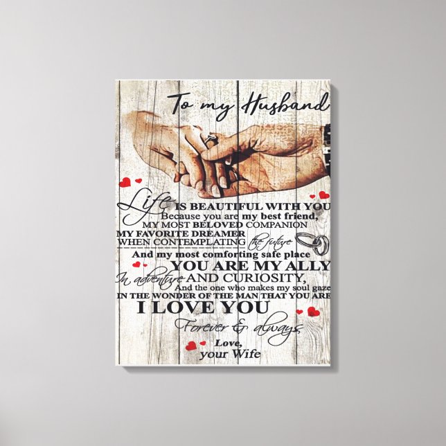 Funny Gift For Man | Funny Quotes To Husband | Canvas Print (Front)