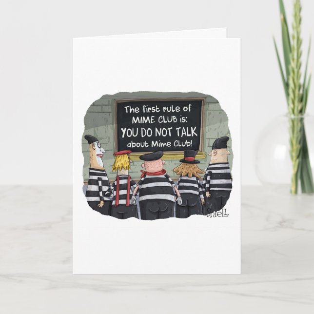 “Funny gift for mime lover” Card (Front)