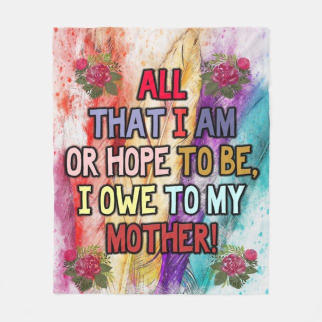 Funny Gift For Mom | Funny Quotes To Mommy | Fleece Blanket (Front)