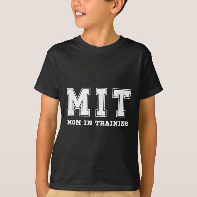 Funny Gift For New Mom In Training Expecting Pregn T-Shirt (Front)