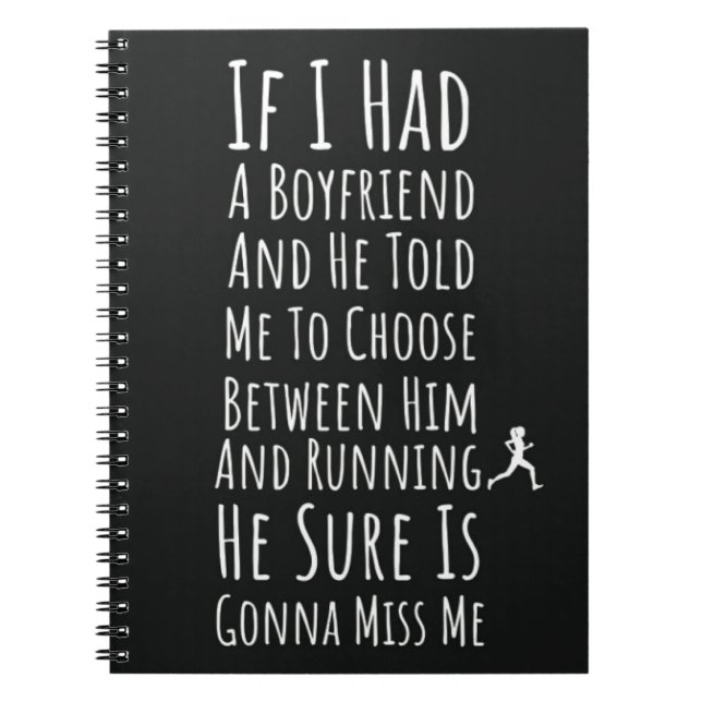 Funny Gift Ideas For Women Runners Sports Running  Notebook (Front)