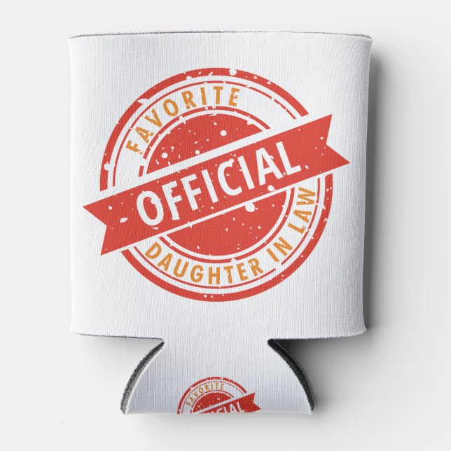 Funny Gift Official Favourite Daughter in Law Can Cooler (Front)