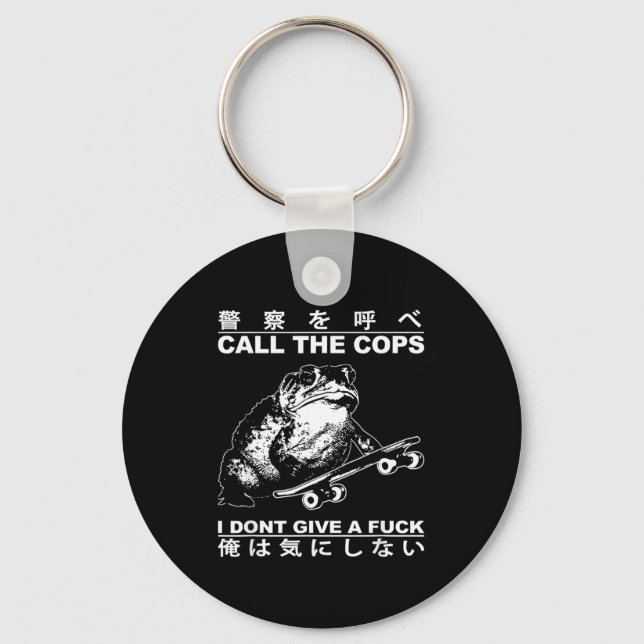 Funny Gift Uni Black Small Design Keychain (Front)