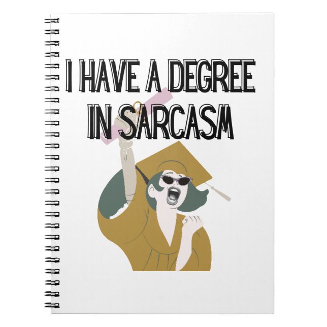 Funny Gift, Witty Humourous Gift, Graduation Gift Notebook (Front)
