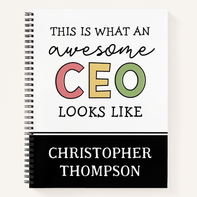 Funny Gifts for CEO | Awesome CEO Boss Gifts Notebook (Front)