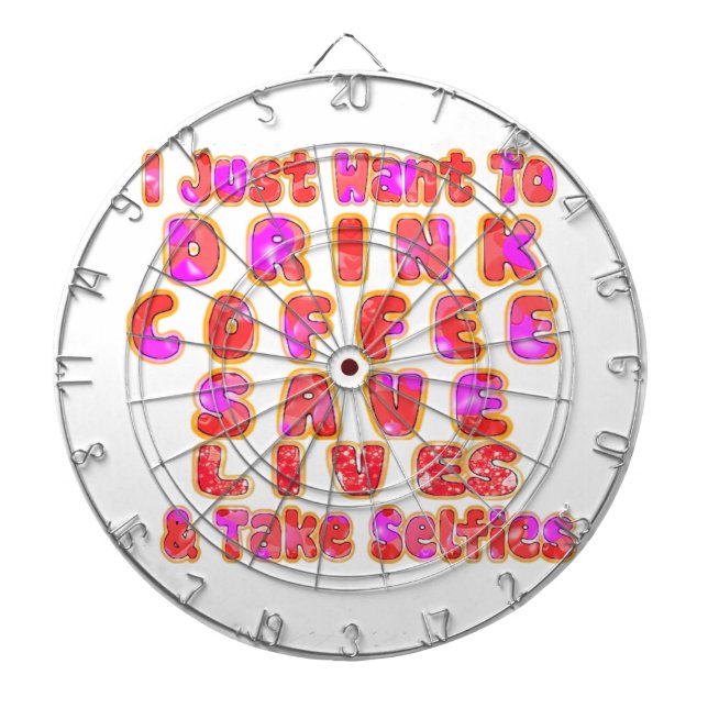 Funny Gifts for Coffee Lovers Dartboard (Front)