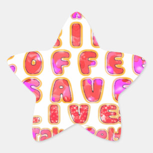 Funny Gifts for Coffee Lovers Star Sticker