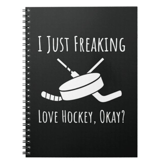 Funny Gifts For Hockey Fans Player Quote Lover Notebook (Front)