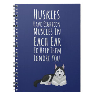 Funny Gifts For Husky Lovers Dogs Siberian Pet Notebook
