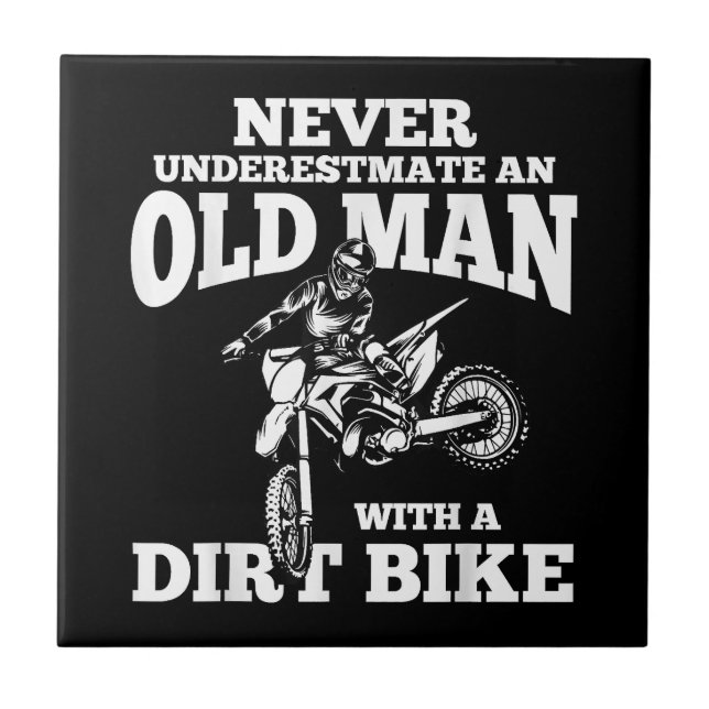 Funny Gifts Never Underestmate An Old Man With A D Tile (Front)