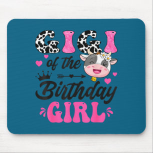 Funny Gigi Birthday Farm Cow 1st Mouse Pad