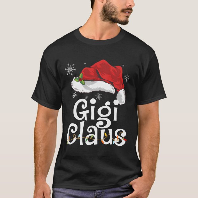 Funny Gigi Claus Christmas T-Shirt Pyjamas Santa G (Front)