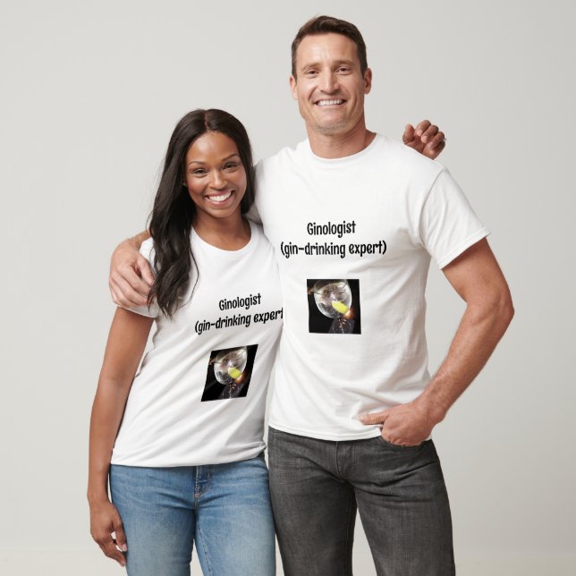 Funny Gin-Drinking Graphic  T-Shirt (Unisex)