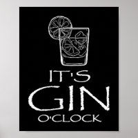 Funny Gin Tonic Saying Oh It's Gin O'clock