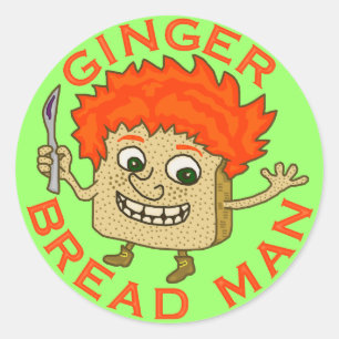 Funny Ginger Bread Man Christmas Pun 2 Classic Round Sticker
