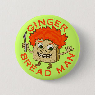 Funny Ginger Bread Man Christmas Pun 2 Inch Round Button