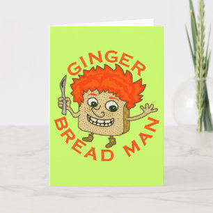 Funny Ginger Bread Man Christmas Pun Holiday Card