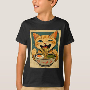 Funny Ginger Cat Ramen Japanese Kawaii Anime Cat G T-Shirt
