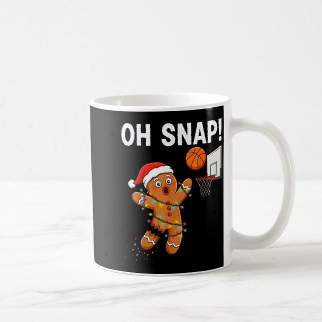 Funny Gingerbread Basketball Christmas Santa Cooki Coffee Mug (Right)