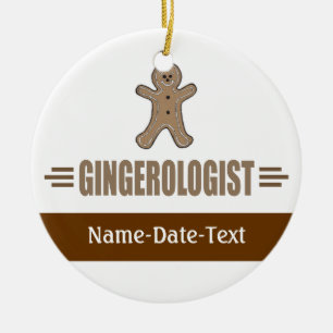 Funny Gingerbread Ceramic Ornament