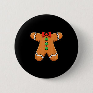 Funny gingerbread christmas cookie xmas costume 2 inch round button