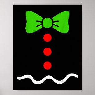 Funny Gingerbread Christmas Cookie Xmas Costume Ki Poster