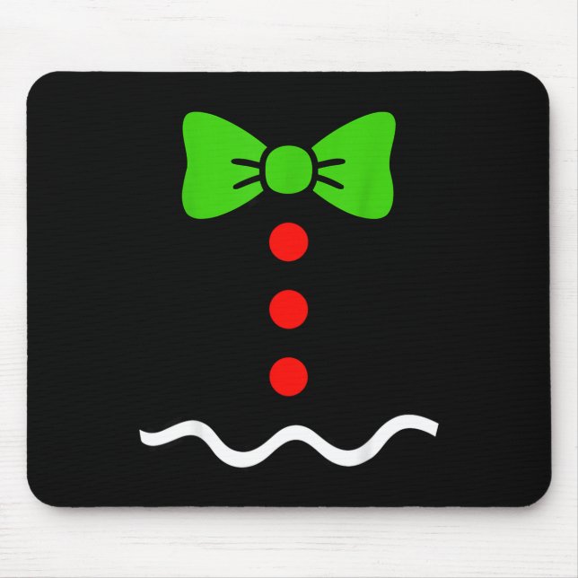 Funny gingerbread christmas cookie xmas costume mouse pad (Front)