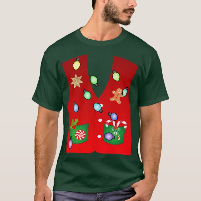 Funny gingerbread cookie ugly christmas sweater (Front)