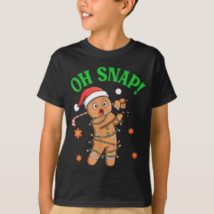 Funny Gingerbread Golf Christmas Cookie Oh Snap Sa T-Shirt
