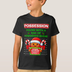 Funny Gingerbread Inmate Christmas Matching Family T-Shirt