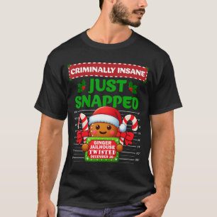 Funny Gingerbread Inmate Christmas Matching Family T-Shirt