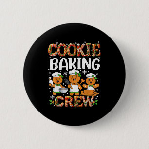 Funny Gingerbread Lovers Cookie Baking Crew Christ 2 Inch Round Button