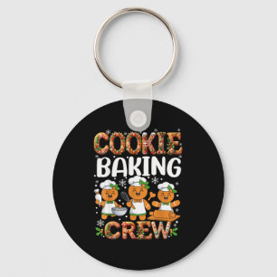 Funny Gingerbread Lovers Cookie Baking Crew Christ Keychain
