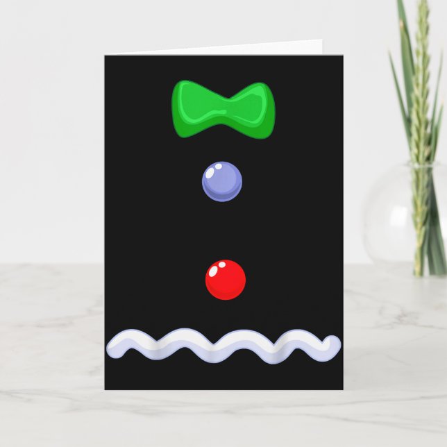 Funny Gingerbread Man Christmas Costume  Card (Front)