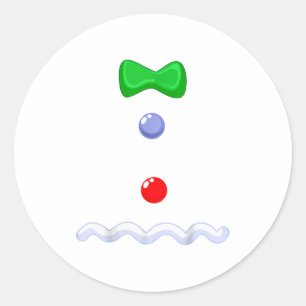 Funny Gingerbread Man Christmas Costume  Classic Round Sticker