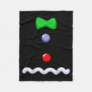 Funny Gingerbread Man Christmas Costume  Fleece Blanket