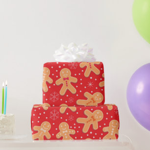 Funny Gingerbread man cookies pattern Wrapping Paper