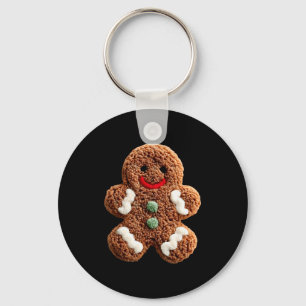 Funny Gingerbread Man Crochet Christmas Xmas Pajam Keychain