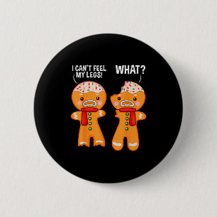 Funny Gingerbread Man Ginger Bread Men Christmas X 2 Inch Round Button