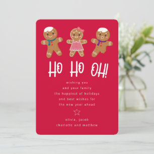 Funny Gingerbread Man   Holiday Card