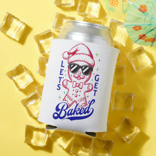 Funny Gingerbread Man - Let's Get Baked Can Cooler